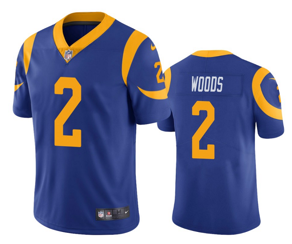 Men's Los Angeles Rams #2 Robert Woods Blue Vapor Untouchable Limited Stitched Jersey Men's Los Angeles Rams #2 Robert Woods Blue Vapor Untouchable Limited Stitched Jersey